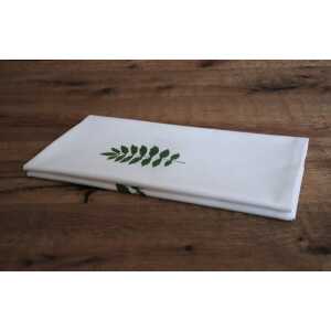 luscinia Tischdecke “Pflanzenblatt” handbedruckt