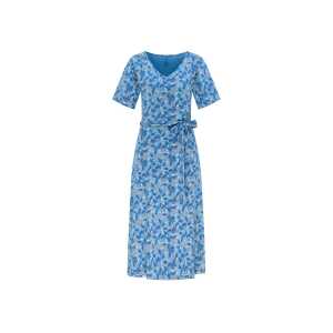 tranquillo Bio-Damen-Kleid mit V-Ausschnitt, bloom, Gr. S
