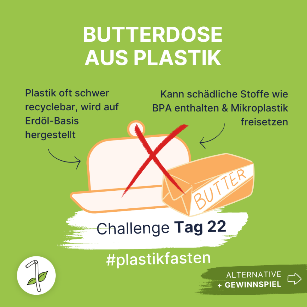 Plastikfasten: Butterdose aus Plastik