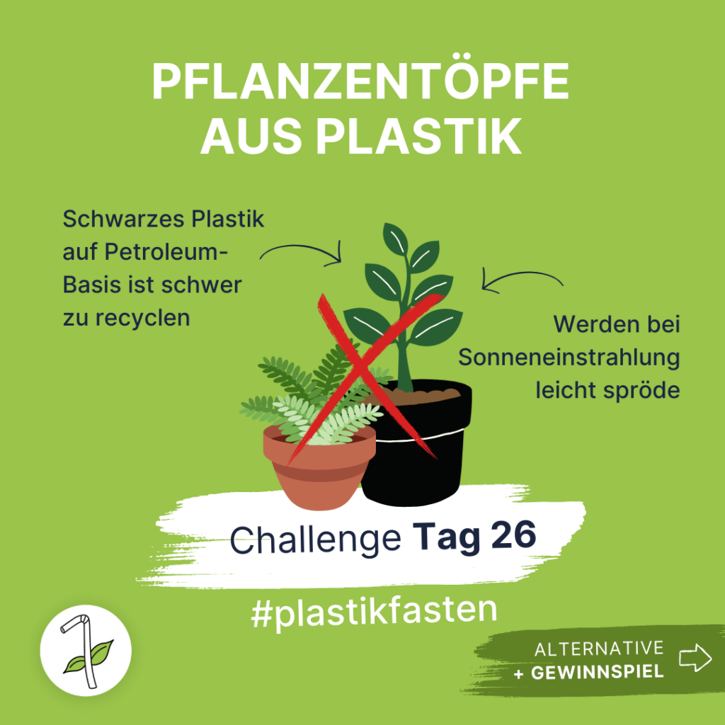 Plastikfasten: Pflanzentöpfe aus Plastik