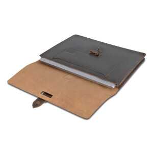Buckle & Seam Leder Laptop Sleeve Aspen 15 Zoll