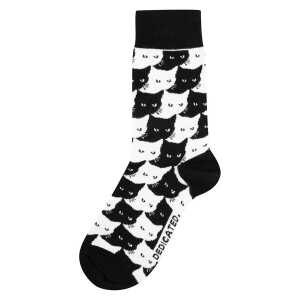 DEDICATED Sigtuna Pepita Cats – Unisex Socken mit Katzen Motiv