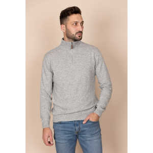 De IONESCU MONOR Herren-Wollpullover – Pullover mit halbem Reißverschluss – Frühlingspullover