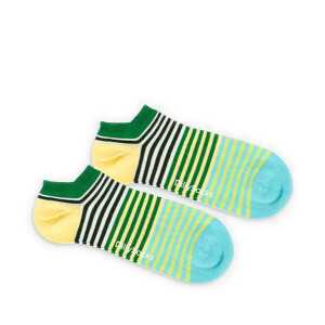 DillySocks Kurze Socken Fine Line Green aus Biobaumwoll-Mix