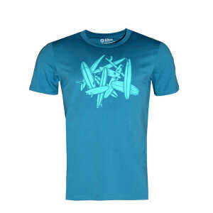 FÄDD Herren T-Shirt Rundhals aus Bio-Baumwolle “Brettsalat” Blau