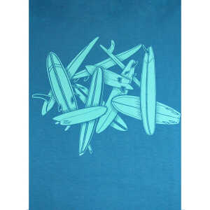 FÄDD Herren T-Shirt Rundhals aus Bio-Baumwolle “Brettsalat” Blau