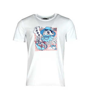 FÄDD Herren T-Shirt Rundhals aus Bio-Baumwolle “Nudelparadies” Weiß