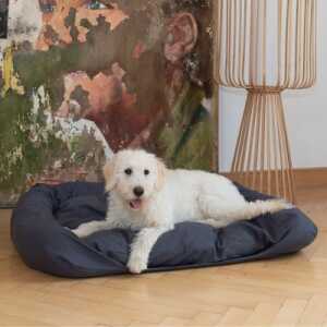 Hundebett “Cuma” – Größe: 65×50 cm – Farbe: grau