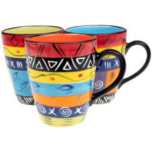 Kapula Candles Multicoloured Ethnic – Kaffeebecher Abeni – Kapula Keramik