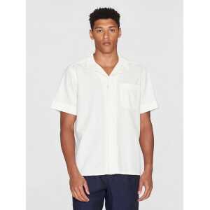 KnowledgeCotton Apparel Hemd Box fit – sleeve seersucker shirt – aus Bio-Baumwolle