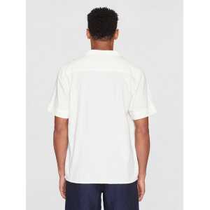 KnowledgeCotton Apparel Hemd Box fit – sleeve seersucker shirt – aus Bio-Baumwolle
