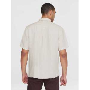 KnowledgeCotton Apparel Hemd – Regular Linen Short Sleeve Shirt – aus 100% Leinen