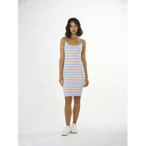 KnowledgeCotton Apparel Kleid gestreift – Striped rib strap dress- aus Bio-Baumwolle