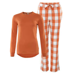 LIVING CRAFTS – Damen Schlafanzug – Gemustert (100% Bio-Baumwolle), Nachhaltige Mode, Bio Bekleidung