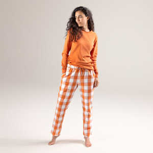 LIVING CRAFTS – Damen Schlafanzug – Gemustert (100% Bio-Baumwolle), Nachhaltige Mode, Bio Bekleidung