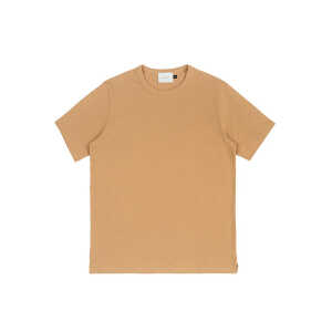 Rotholz Basic T-Shirt mit Rundhalsausschnitt – Tonal Check T-Shirt – aus Bio-Baumwolle