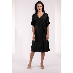 SinWeaver alternative fashion Kurzes Kleid, knielang mit gerafften Ärmeln blau oder schwarz