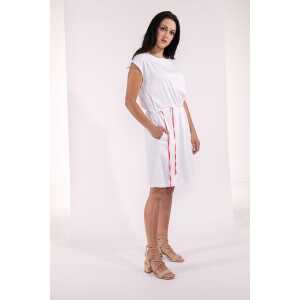 SinWeaver alternative fashion Kurzes Kleid mit Bändern schwarz oder weiß Tencel