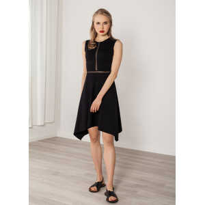 SinWeaver alternative fashion Kurzes Kleid schwarz oder blau Abendkleid schlicht