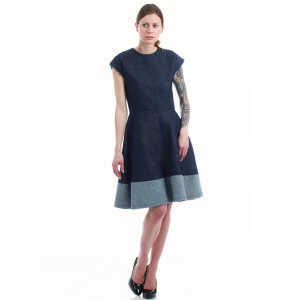 SinWeaver alternative fashion Sommerkleid aus Jeans Bio-Baumwolle Denim blau