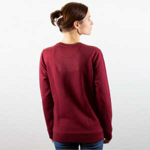 Spangeltangel Pullover, “Bergluft” burgund, Sweatshirt, Damen, bedruckt, Siebdruck, Outdoor