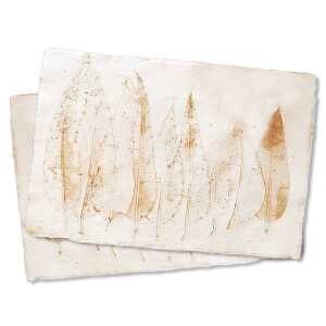 Sundara Tischsets “Imprint” aus handgeschöpftem Recycling Baumwollpapier, Natur