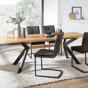 Tisch “Ensuma” – Größe: 90×200 cm – Farbe: braun – Holzart: Nussbaum