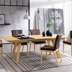 Tisch “Junta” – Größe: 90×200 cm – Farbe: braun – Holzart: Kernbuche
