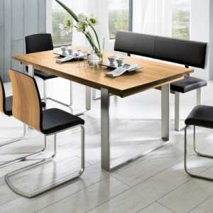 Tisch “Mercedo” – Größe: 90×180 cm – Farbe: braun – Holzart: Eiche