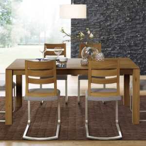 Tisch “Salvino” – Größe: 80×160 cm – Farbe: braun – Holzart: Kernbuche