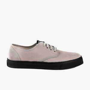 WASTED SHOES Sneaker Schnürrschuh “Stubby” grau mit schwarzer Sohle