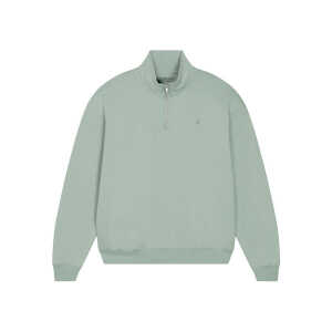 dressgoat Unisex Quater-Zip Pullover/Sweater aus Bio Baumwolle GOATY – aloe