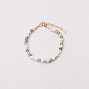 fejn jewelry Armband ‘winter pearl’ mit Süsswasserperlen und Halbedelsteinen