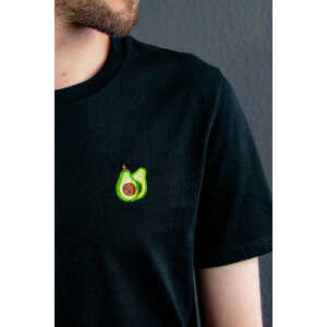 sticknic T-Shirt mit Avocado Motiv gestickt – Minimalistische Stickerei – Auch als Geschenk