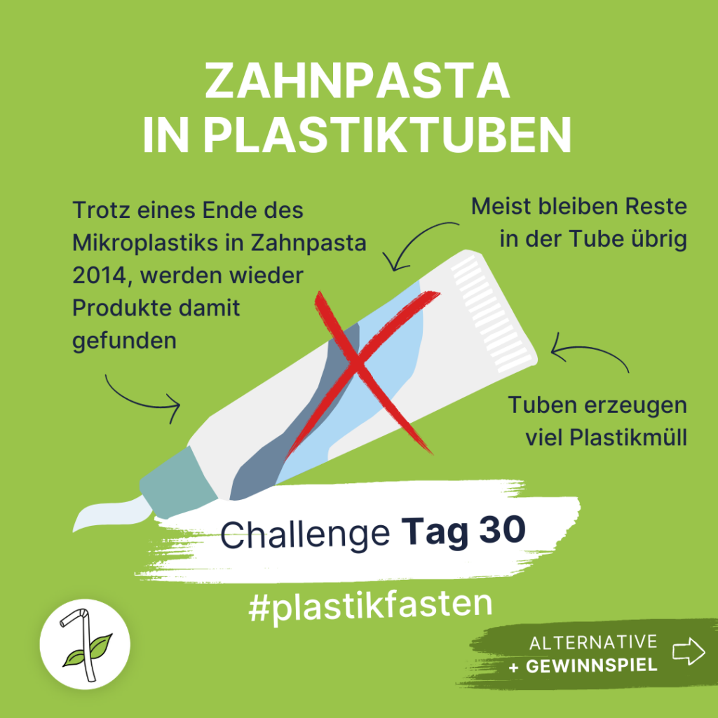 Plastikfasten: Zahnpasta in Plastiktuben
