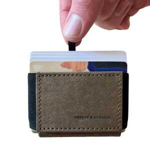 ANDERS & KOMISCH MINI PRO Wallet mit Münzfach – Kleines cleveres Portemonnaie Braun