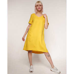 Alma & Lovis Legeres Kleid mit V-Ausschnitt aus reinem Leinen | Linen V-Neck Dress