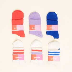 Ankle Socken 6er-Set “popeia” aus Bio-Baumwolle