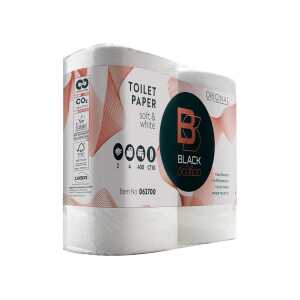 BlackSatino Toilettenpapier 4 x 400 Blatt, 2-lagig