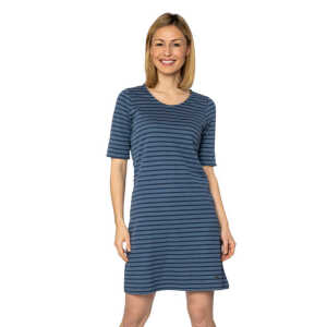 Elkline Damen Kleid Makemyday | Streifen Kurzarm Jerseykleid Sweatkleid