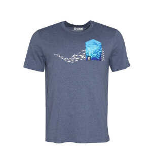 FÄDD Herren T-Shirt Rundhals aus Bio-Baumwolle “Schwarm BT” Blau
