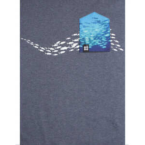 FÄDD Herren T-Shirt Rundhals aus Bio-Baumwolle “Schwarm BT” Blau