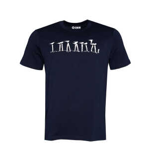 FÄDD Herren T-Shirt Rundhals aus Bio-Baumwolle “Vollpfosten” Navy Blau
