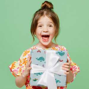 Fines Papeterie 3m Geschenkpapier für Kinder * Motiv MEER * auf Rolle * 300×47 cm *