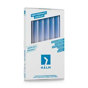 HALM Glasstrohhalme 6x 20 cm (gerade)