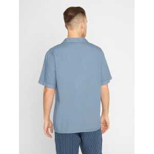 KnowledgeCotton Apparel Kurzarm-Hemd – Boxed Fit Cord Look short sleeve shirt