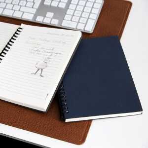 LindDNA A5 Notizbuch – Paper Block – Notebook – aus recyceltem Leder
