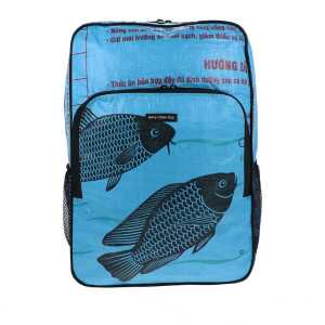 MoreThanHip Laptop-Rucksack 15,6 Zoll aus recycelten Zement- oder Fischfuttersäcken – Trong