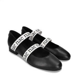 Nae Vegan Shoes NAE – Aure Schwarz Vegane Ballerinas aus Apfelleder