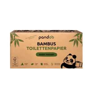Pandoo Bambus Toilettenpapier – 8 Rollen á 200 Blatt – 3-lagig